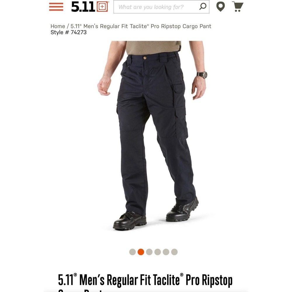 5.11 tactical Men's Regular‎ Fit Taclite Pro Ripstop Cargo Pant 38x30 dark navy
